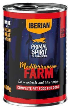 Primal Spirit Primal Spirit | Iberian | Mokra hrana za pse v pločevinki 400 g - Mediterranean Farm 400 g