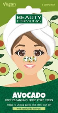 Beauty Formulas Beauty formulas Nose Pore Strips Deeply Cleansing Nose Strips - Avokado 1 paket - 6 kosov
