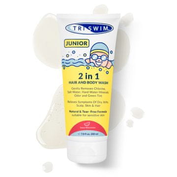 shumee Triswim Junior 2v1 šampon in gel za prhanje za otroke [Sladka lubenica], 200 ml
