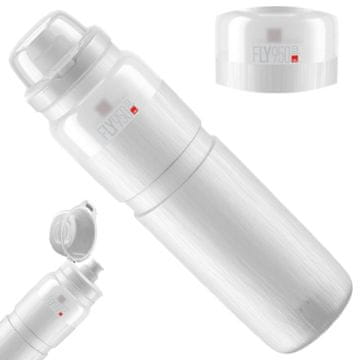 shumee Bidon Elite FLY MTB TEX, prozoren, siv logotip, 950 ml, super lahek, brez BPA