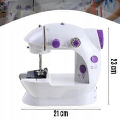 shumee Mini šivalni stroj z LED osvetlitvijo ozadja, prenosni, 2 načina + dodatki