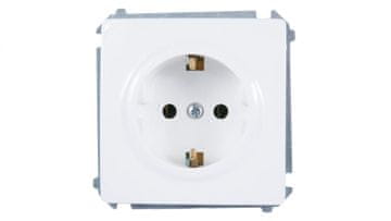 shumee Simon Basic enojna vtičnica Schuko z/brez 16A IP20 bela BMGsz1.01/11