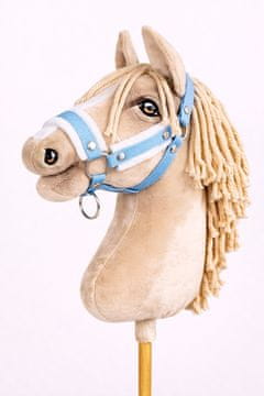shumee Nastavljiva ovratnica za konje Hobby Horse A3 modra z belim krznom