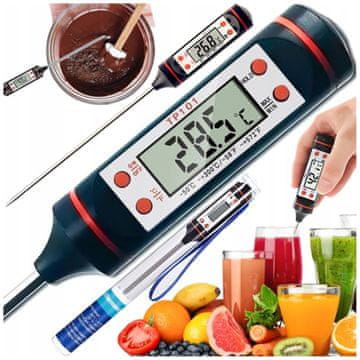 shumee Elektronski kuhinjski termometer s sondo za meso, pecivo in žar