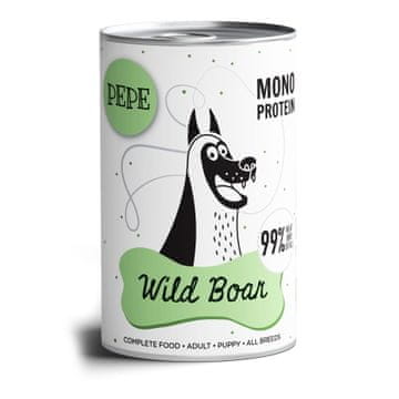 Paka Zwierzaka Pet Paka Pepe Monoprotein Divji prašič (divji prašič) 400 g