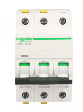 Schneider Odklopnik 3P B 50A 6kA AC iC60N-B50-3 Acti9 A9F03350