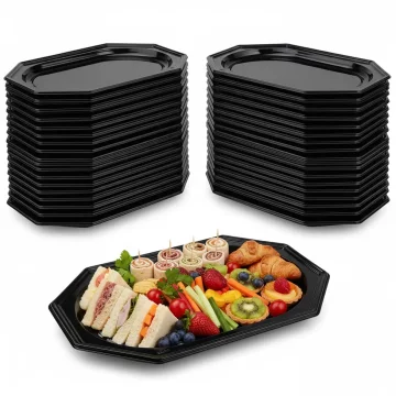 WIMEX s.r.o. Črn pladenj za catering iz rPET 35x24,7 cm 10 kosov.
