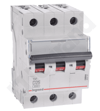 LEGRAND Odklopnik 3P D 25A 6kA AC S303 TX3 403757