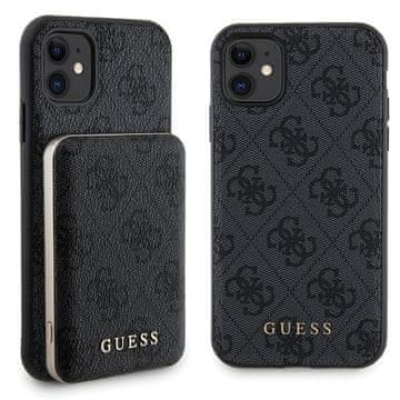 Guess Ovitek Guess MagSafe za iPhone 11 črne barve + prenosna baterija 5000 mAh