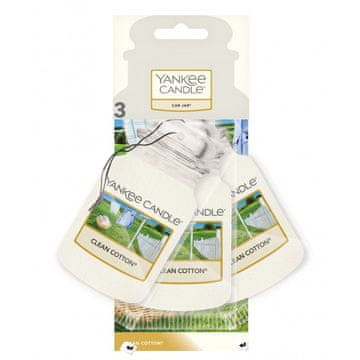 Yankee Candle Sveča Clean Cotton Yankee - kozarec za avto - dišava za avto 3 kosi