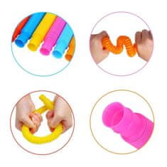 Nobo Kids Pop Tubes senzorične cevke mehke antistresne igrače komplet 7 kosov