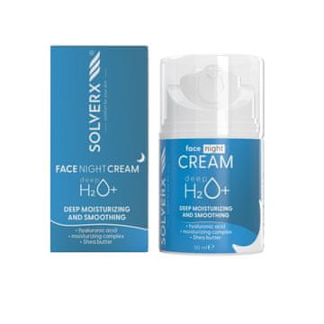 SOLVERX Solverx Deep H2O+ globinsko vlažilna nočna krema za suho in dehidrirano kožo 50 ml