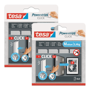 Tesa Tesa Velcro samolepilni ježki z lepilom za lepljenje slik, 4 pari, M x 2