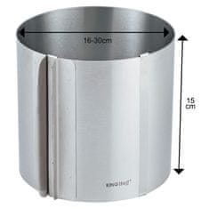 KINGHoff Nastavljiv obroč za torto 16-30x15cm kinghoff KH-1793