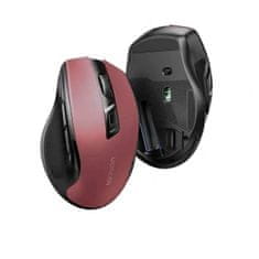 Ugreen Natančna brezžična miška USB 2,4 GHz, Bluetooth 5.0, optična, 4000 DPI, rdeča