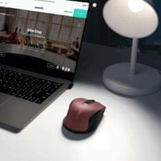 Ugreen Natančna brezžična miška USB 2,4 GHz, Bluetooth 5.0, optična, 4000 DPI, rdeča