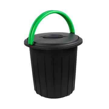 Northix Eco Solution - Afvalemmer met Deksel 25L - zelena