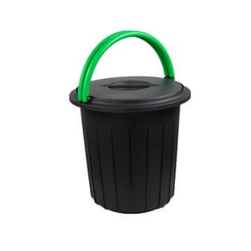 Northix Eco Solution - Koš za smeti s pokrovom 16L - Zelen