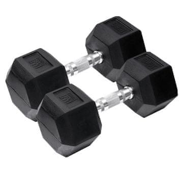Northix Orange Gym - Hex Dumbbell - 10 kg - set 2