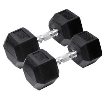 Northix Orange Gym - Hex Dumbbell - 8 kg - komplet 2
