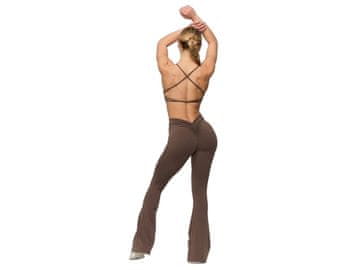 GymBeam Ženske hlače Fierce V-Back rjave