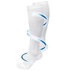 Northix Čudežne nogavice - Compressiekousen - S/M WIT