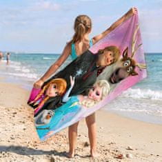 Disney DISNEY Ledeno kraljestvo HITRO SUŠEČA Brisača za plažo, kopalna ZA DEKLICE, 100% BOMBAŽ 70x140 cm OEKO-TEX