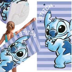 Disney DISNEY Stitch HITROSUŠEČA Brisača za plažo, kopalna ZA DEKLICE, mikrovlakna 70x140 cm OEKO-TEX
