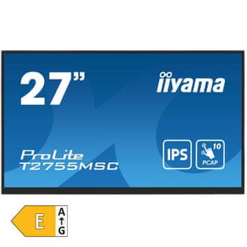 iiyama ProLite T2755MSC-B1 68,6cm (27") IPS HDMI/DP/USB zvočniki na dotik informacijski / interaktivni monitor