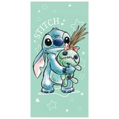 Disney DISNEY Stitch Seladon, HITRO SUŠEČA Brisača za plažo, kopalna ZA DEKLICE, 100% BOMBAŽ 70x140 cm OEKO-TEX