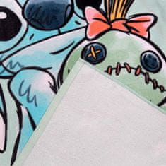 Disney DISNEY Stitch Seladon, HITRO SUŠEČA Brisača za plažo, kopalna ZA DEKLICE, 100% BOMBAŽ 70x140 cm OEKO-TEX