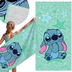 Disney DISNEY Stitch HITROSUŠEČA Brisača za plažo, kopalna ZA DEKLICE, 100% BOMBAŽ 70x140 cm OEKO-TEX