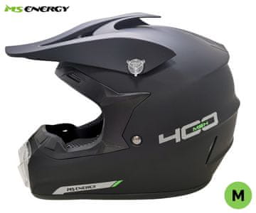 MS ENERGY MSH-400 FULL-FACE čelada za kolo/skiro, vel. M, 57-58cm, črna