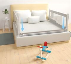 Northix Posteljna ograja, 180 cm, zaščitna pregrada za otroke, ECOTOYS