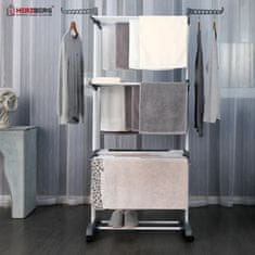Northix Herzberg HG-8034GRY: Premično stojalo za oblačila - sivo