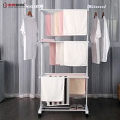 Northix Herzberg HG-8034WHT: Premično stojalo za oblačila - belo
