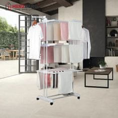 Northix Herzberg HG-8034WHT: Premično stojalo za oblačila - belo