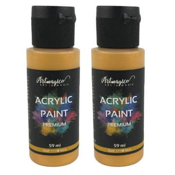 Artmagico Akrilna barva Premium 59 ml, Gold, 2 kosa