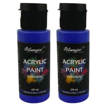 Artmagico Akrilna barva Premium 59 ml, Ultramarine blue, 2 kosa