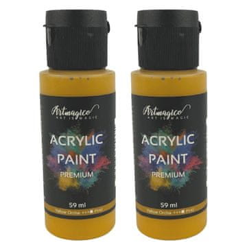 Artmagico Akrilna barva Premium 59 ml, Yellow Orcha, 2 kosa