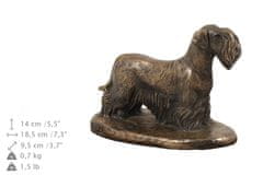 Artdog Češki terier, češki terier - žara za pasji pepel, klasična žara s kipcem, elegantna žara s psom znamke Art-Dog