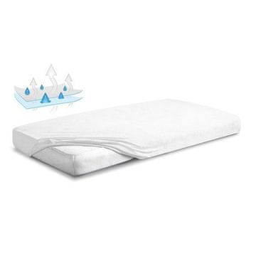 BabyMatex Nepremočljiva nadvložena rjuha frotir 60x120 cm bela