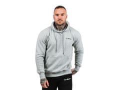 GymBeam Moški kapucar Athlete sivo-črn