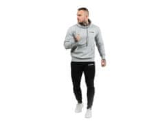GymBeam Moški kapucar Athlete sivo-črn