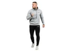GymBeam Moški kapucar Athlete sivo-črn