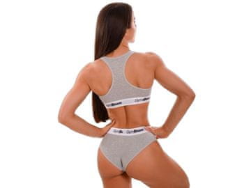 GymBeam Ženski športni nedrček Bralette siv