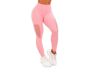 GymBeam Ženske pajkice Mesh Panel roza
