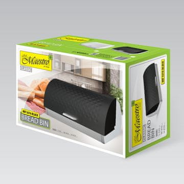 slomart Maestro posoda za kruh MR-1676-BLACK, črna