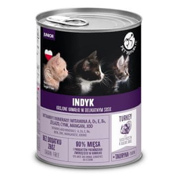 slomart PET REPUBLIC JUNIOR Piščanec - Mokra hrana za mačke - 400g