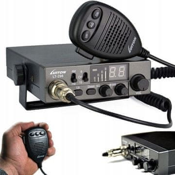 slomart Luiton LT-298 ASQ CB radio AM/FM, 40 kanalov, črn